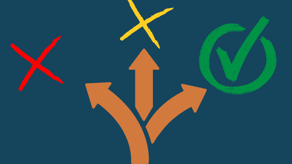 Diverse arrows with check marks representing smart growth in insurance industry.